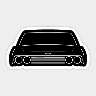 Jensen Interceptor classic car outline graphic (white) Sticker